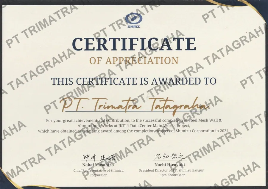 Shimizu Best Subcontractor Award 2023
