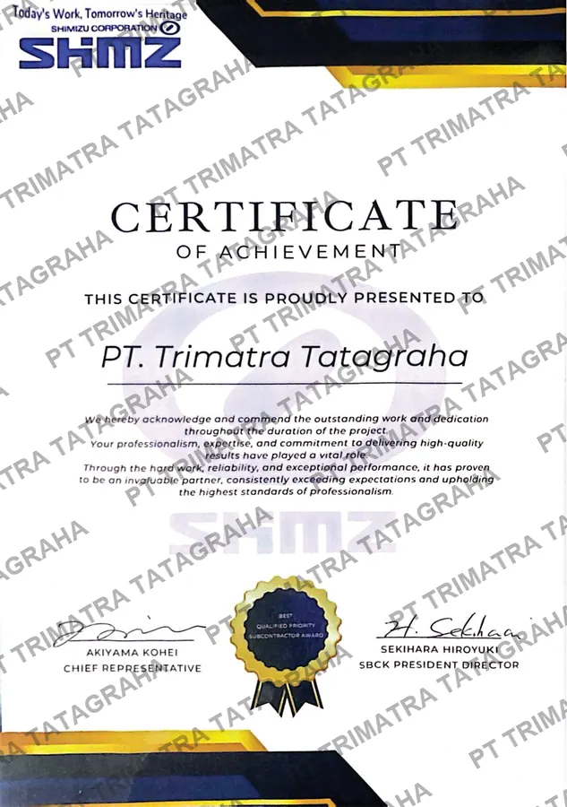 Shimizu Best Subcontractor Award 2024